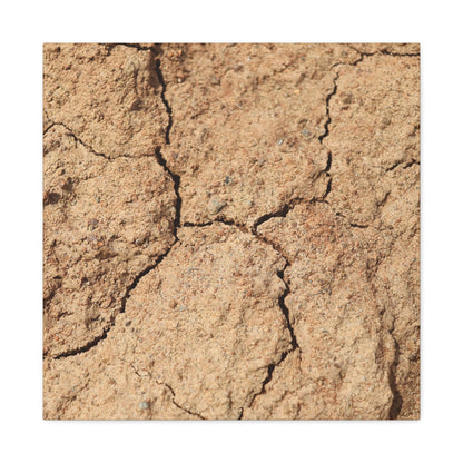 Cracked Earth's Lament - Unique Frameless Canvas Wall Art - Art By Earth
