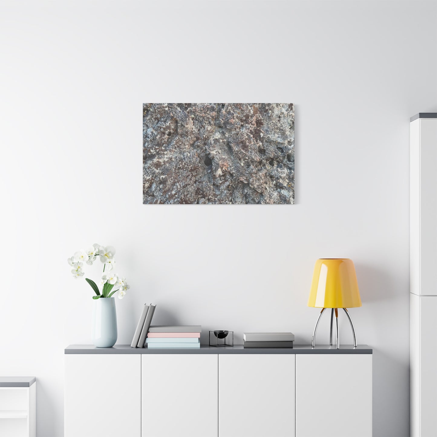 Rust and Granite - Unique Frameless Canvas Wall Art