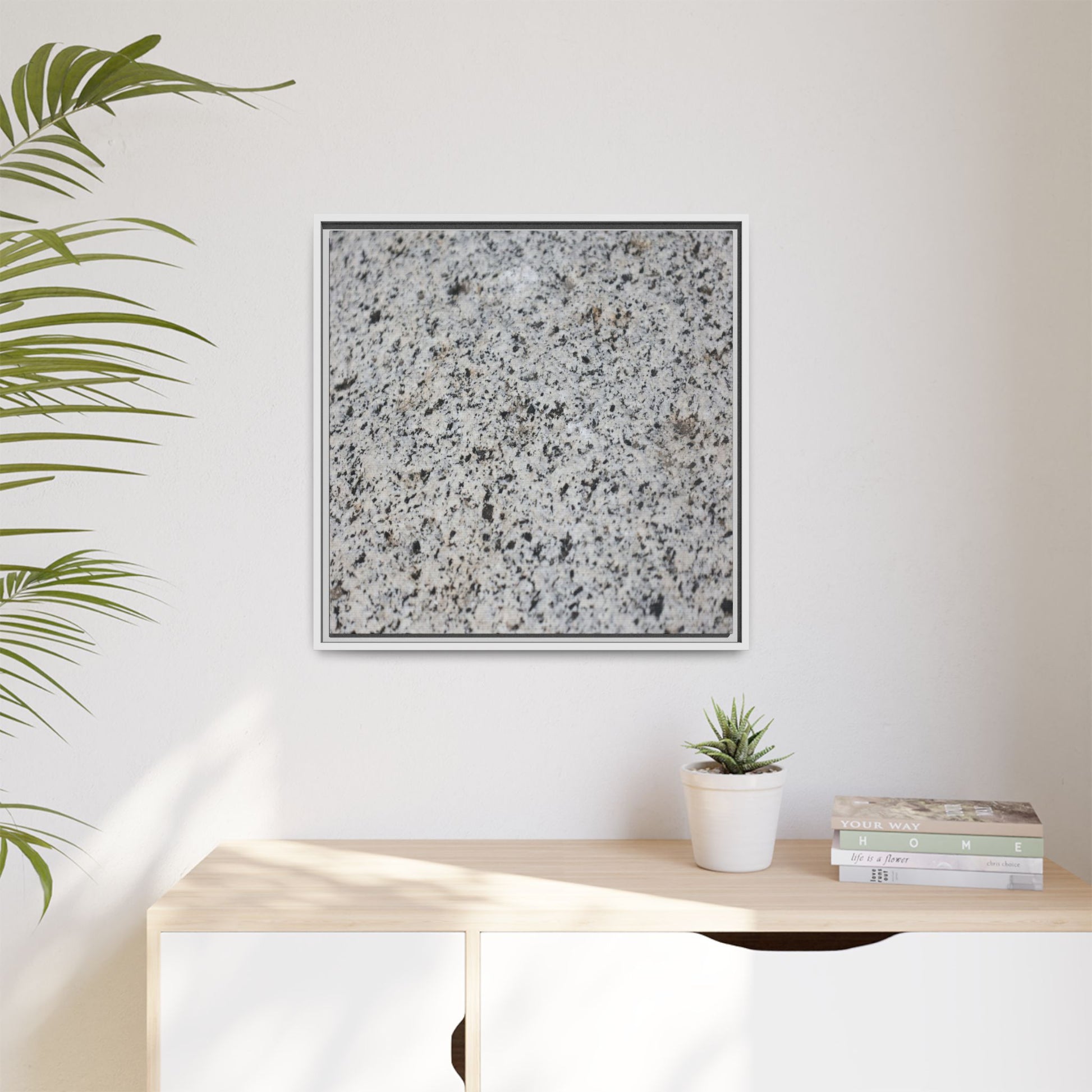 Monochrome Mosaic - Unique Stretched Canvas Wall Art - Art By Earth