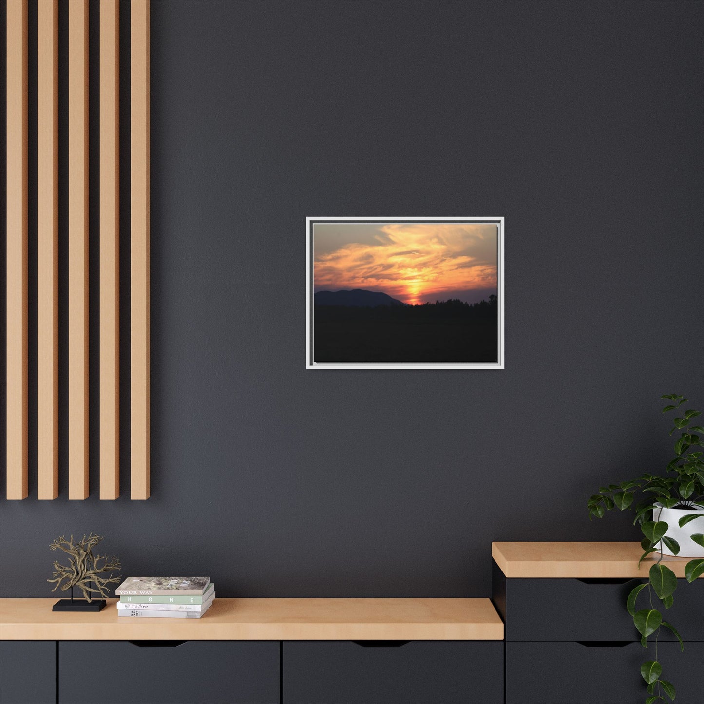 Gilded Horizon - Unique Stretched Canvas Wall Art - Art By Earth