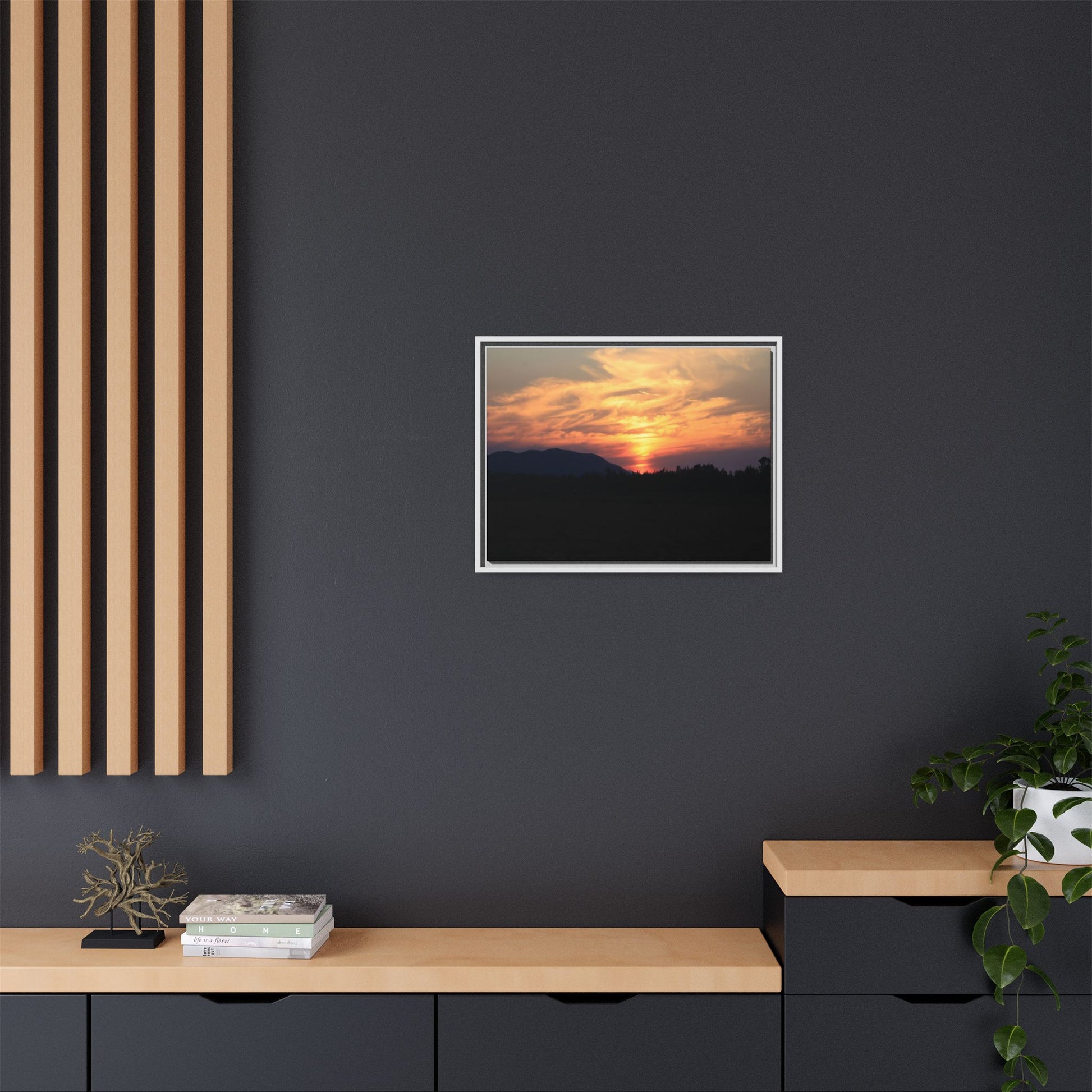 Gilded Horizon - Unique Stretched Canvas Wall Art - Art By Earth