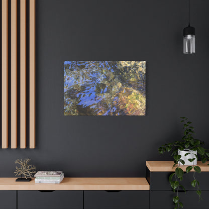 Azure Fragments - Unique Frameless Canvas Wall Art - Art By Earth