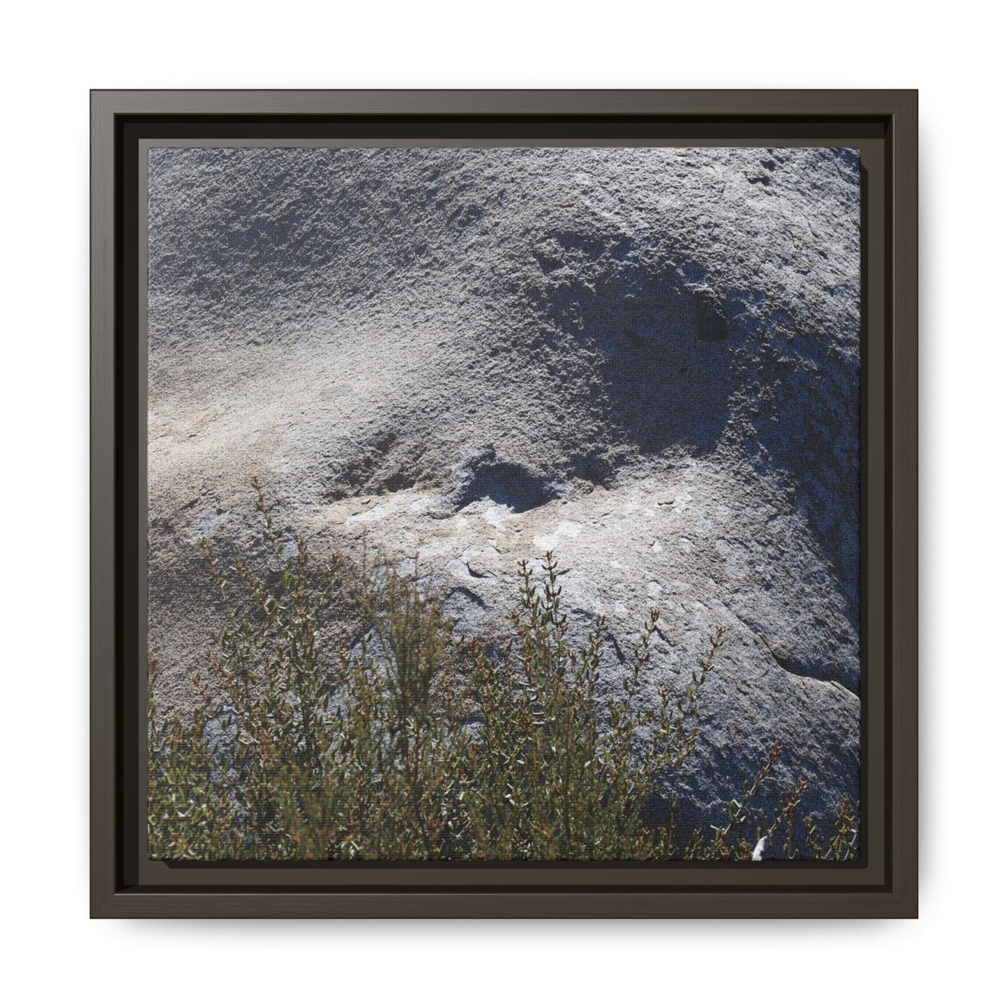 Weathered Boulder with Character - Unique Stretched Canvas Wall Art