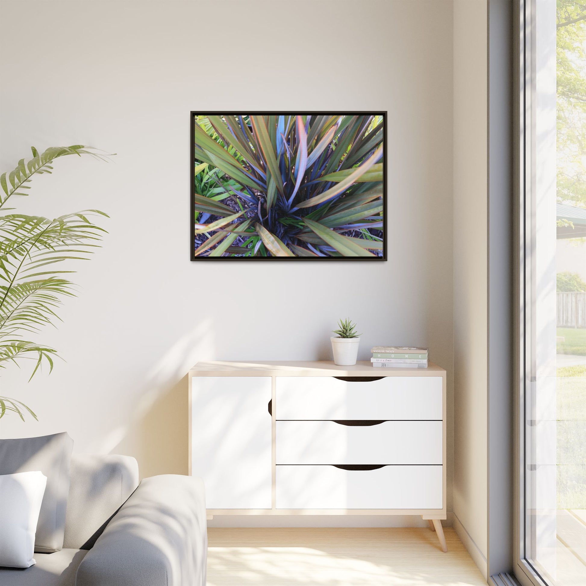 Radiant Leaves - Unique Stretched Canvas Wall Art - Art By Earth