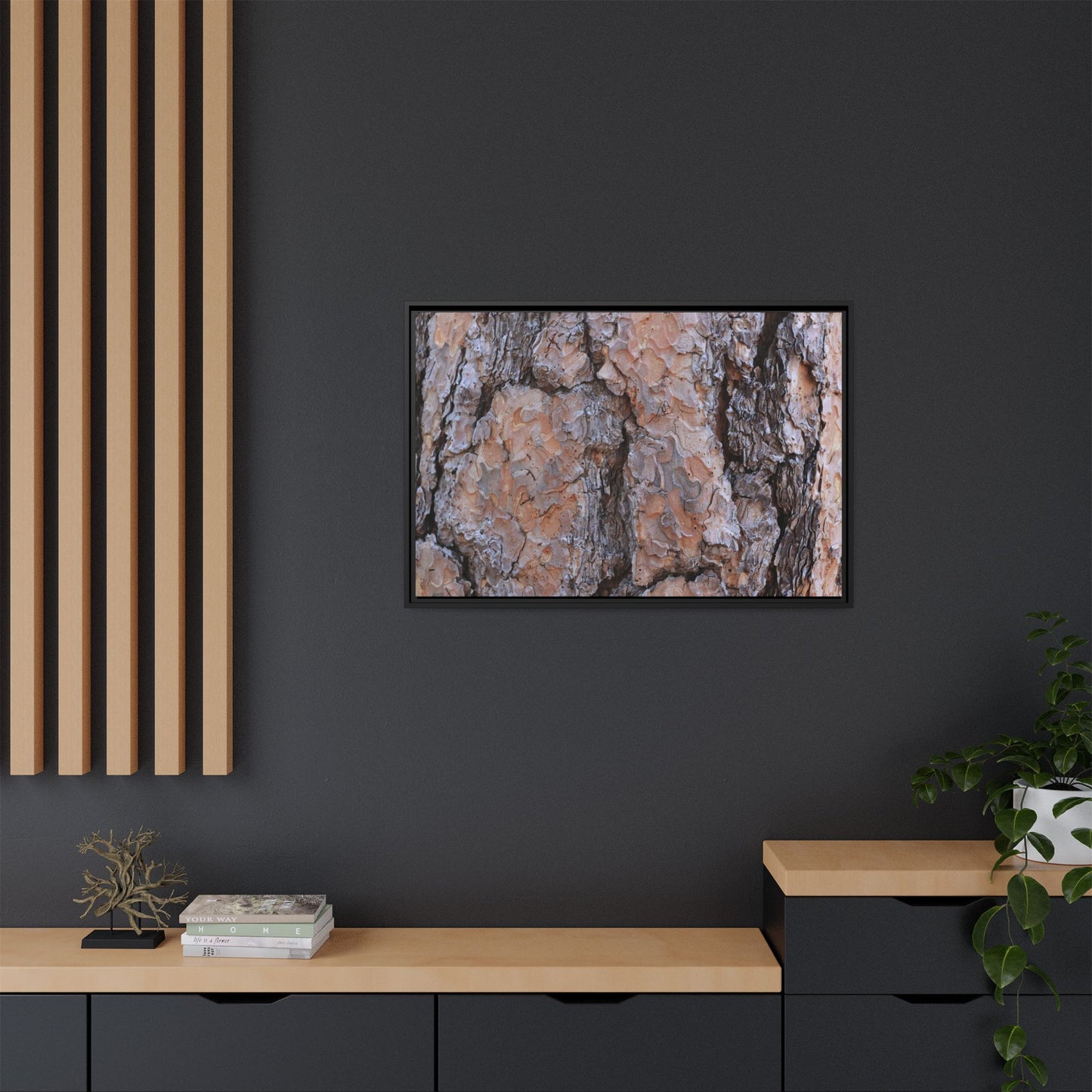 Tree Skin Symphony - Unique Stretched Canvas Wall Art - Art By Earth