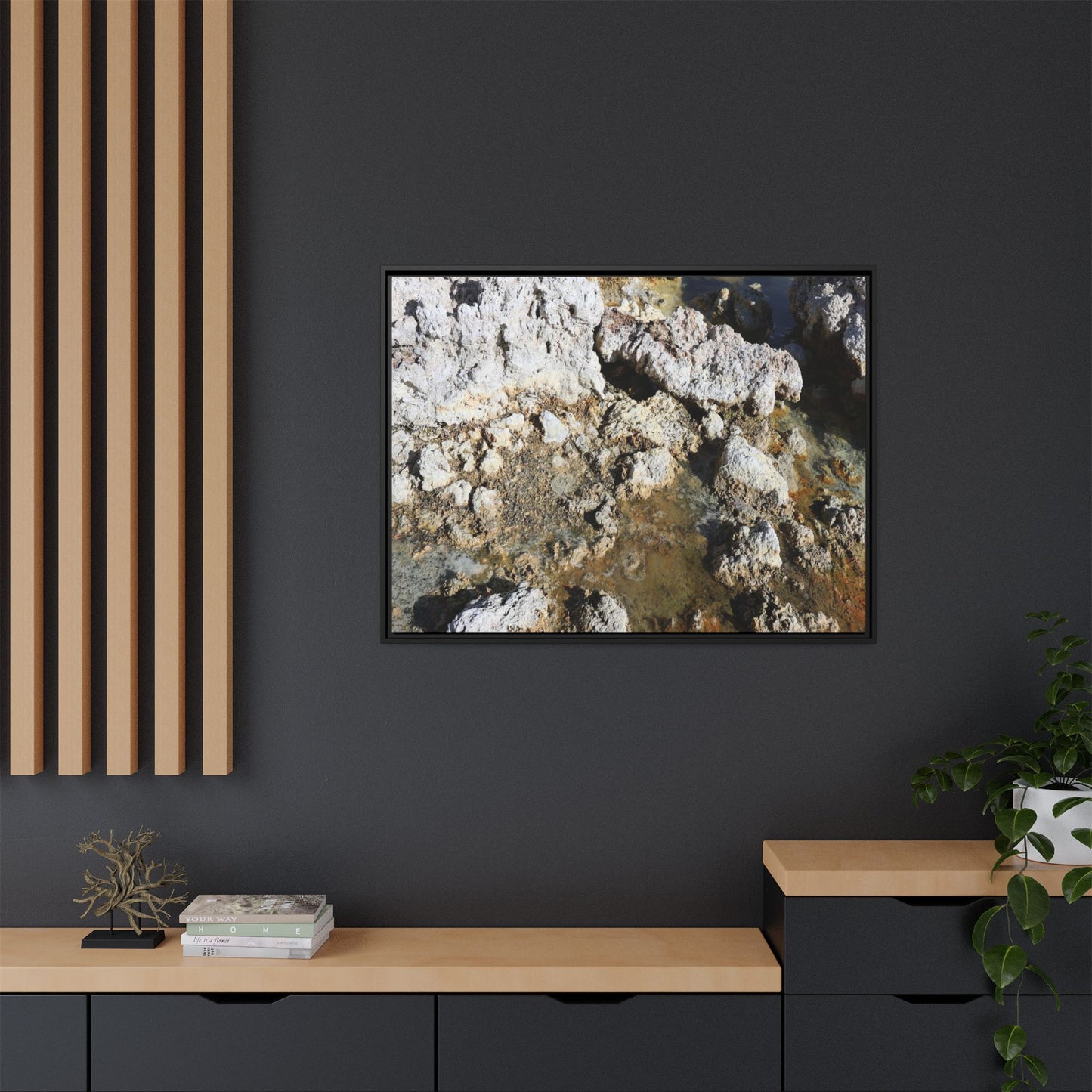 Strata of Silence - Unique Stretched Canvas Wall Art