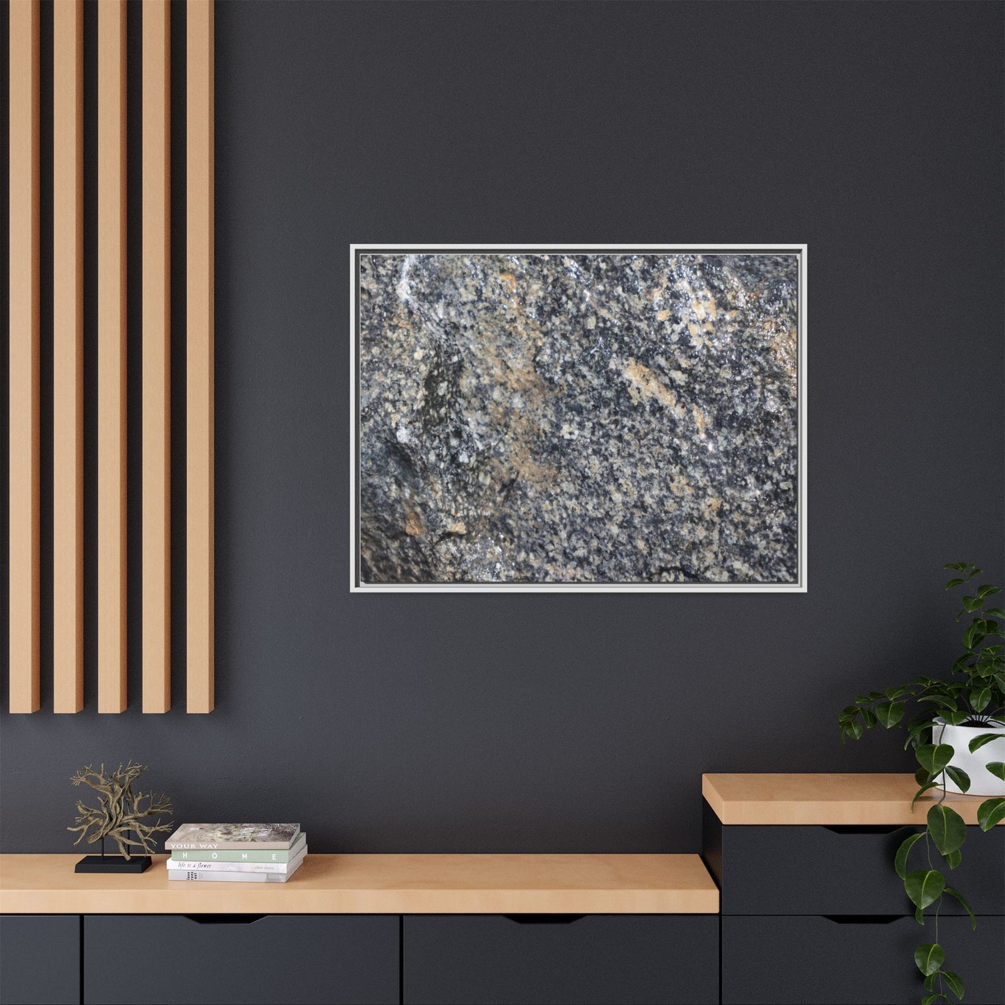 Crystalline Echoes - Unique Stretched Canvas Wall Art - Art By Earth