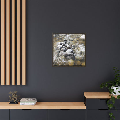 Mountain Stream Flow - Unique Stretched Canvas Wall Art - Art By Earth