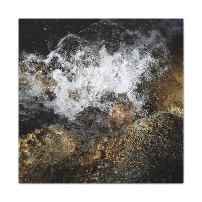 Stone and Surge - Unique Frameless Canvas Wall Art - Art By Earth
