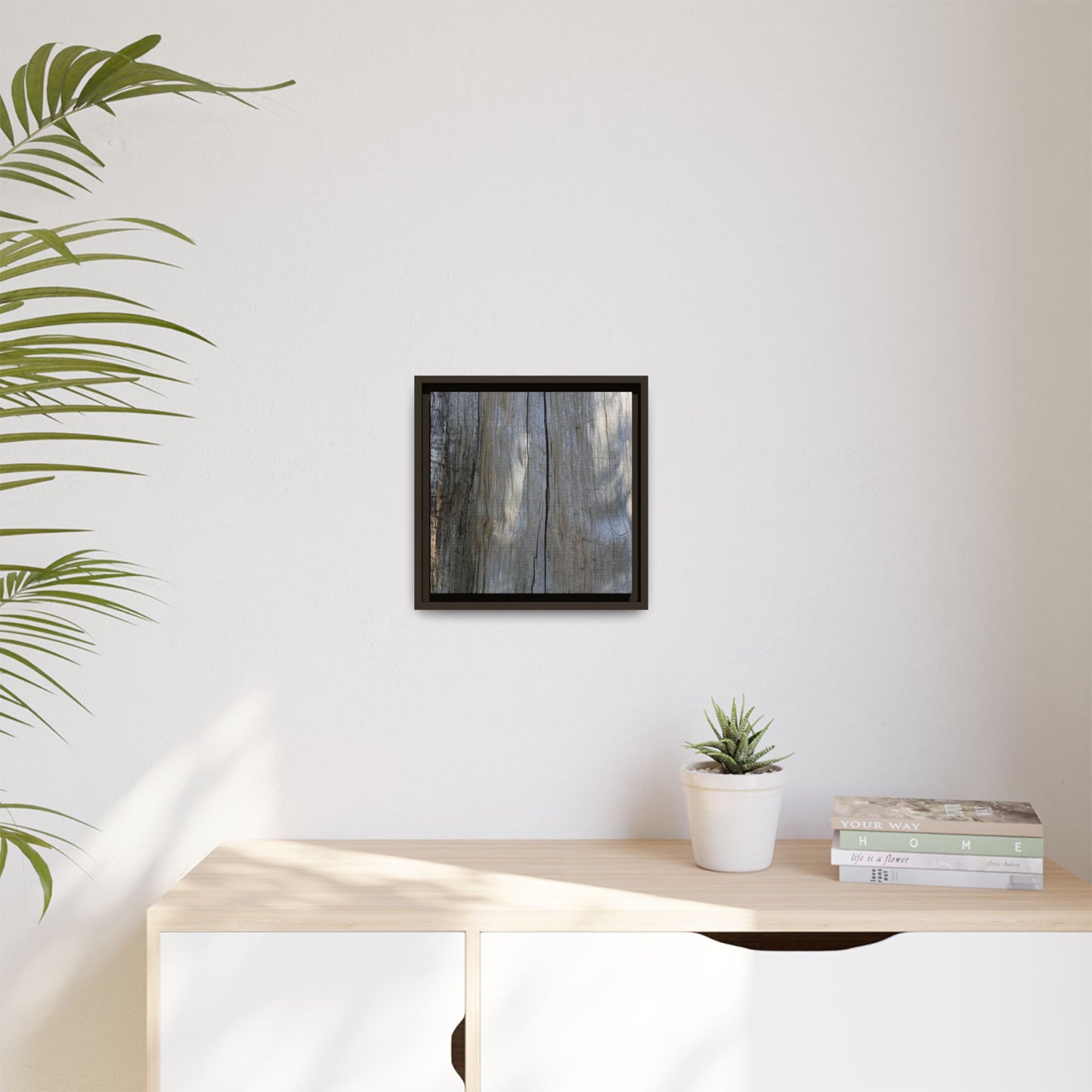 Weathered Wood Surface - Unique Stretched Canvas Wall Art