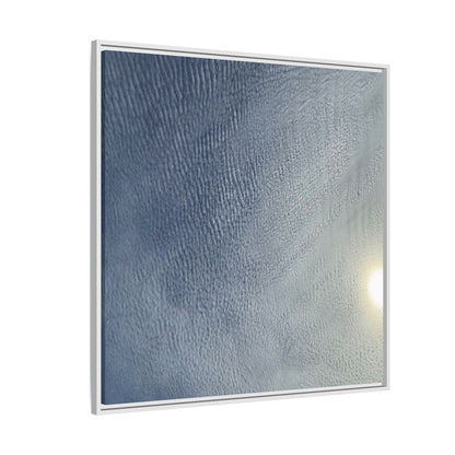 Undulating Whispers of Cerulean Stillness - Unique Stretched Canvas Wall Art - Art By Earth