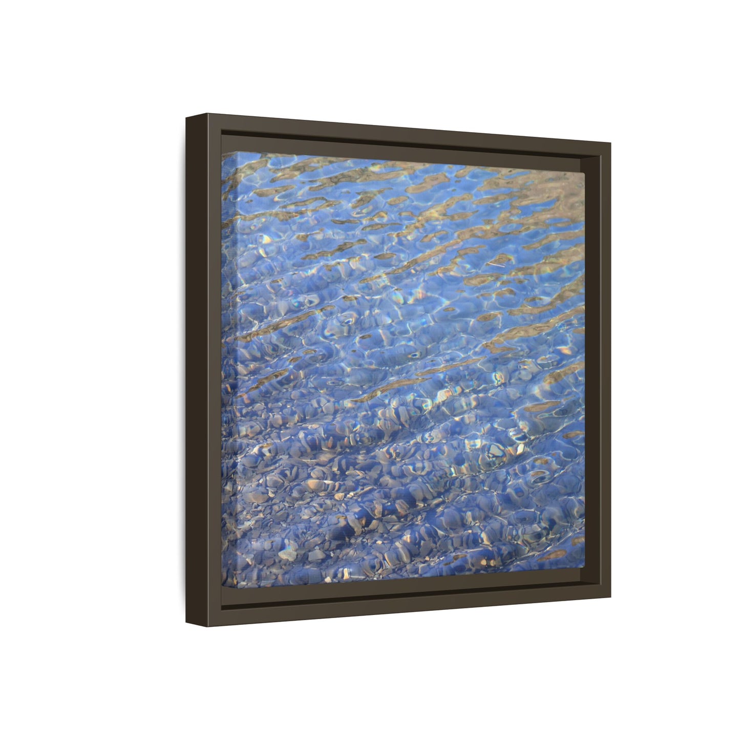 Aqua Fragments - Unique Stretched Canvas Wall Art