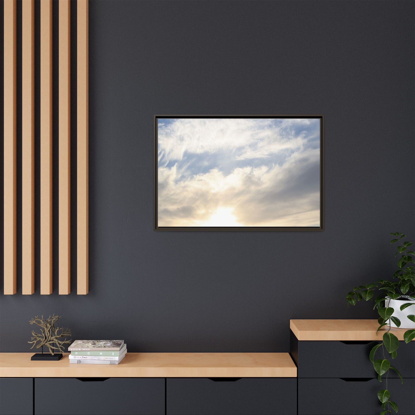 Sky's Ethereal Whisper - Unique Stretched Canvas Wall Art - Art By Earth