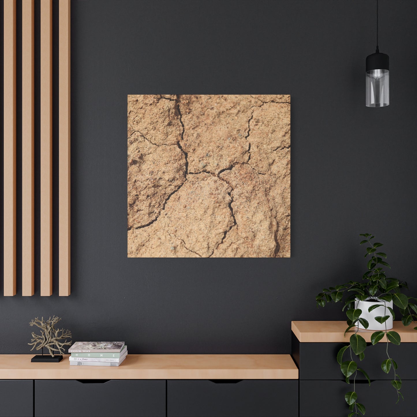 Cracked Earth's Lament - Unique Frameless Canvas Wall Art - Art By Earth