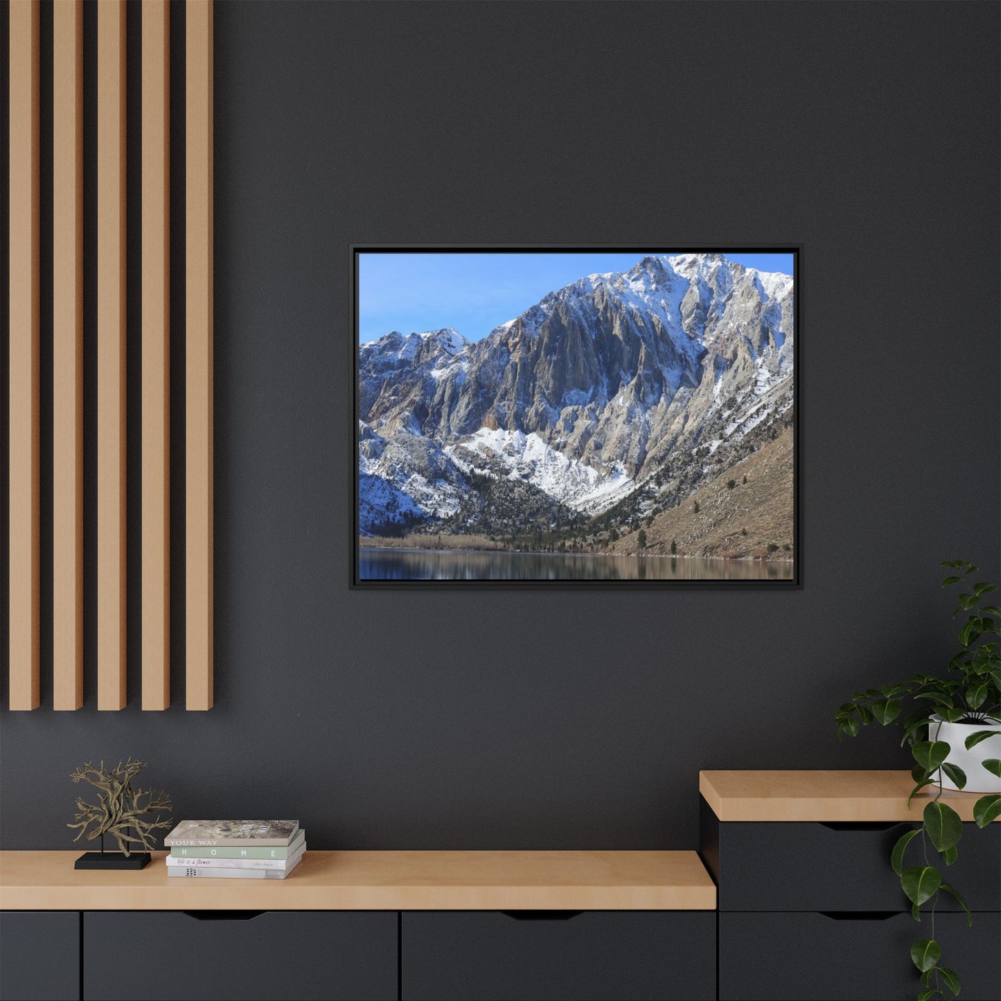 Frozen Reflection - Unique Stretched Canvas Wall Art