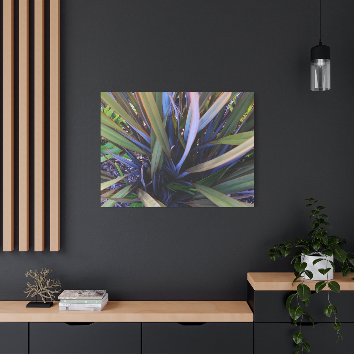 Twisted Blades of Verdant Symphony - Unique Frameless Canvas Wall Art - Art By Earth