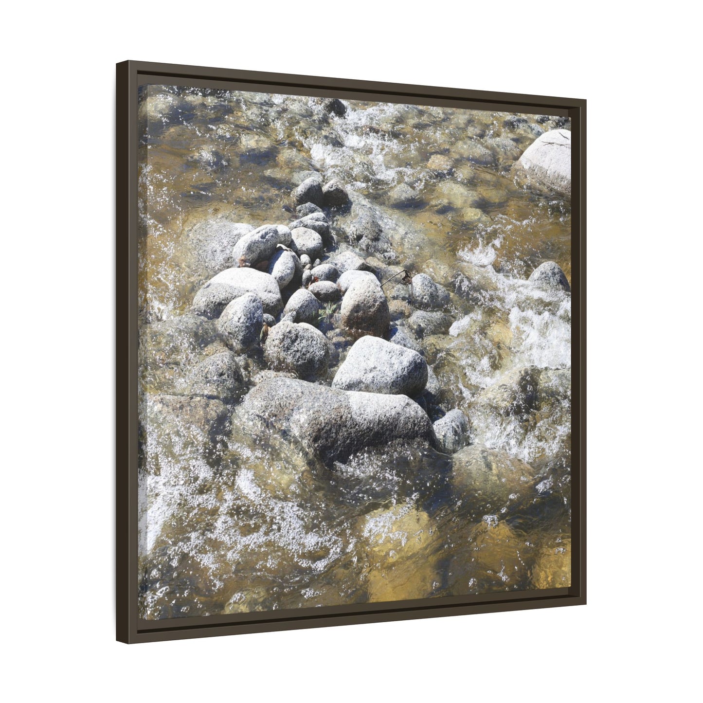 Mountain Stream Flow - Unique Stretched Canvas Wall Art - Art By Earth