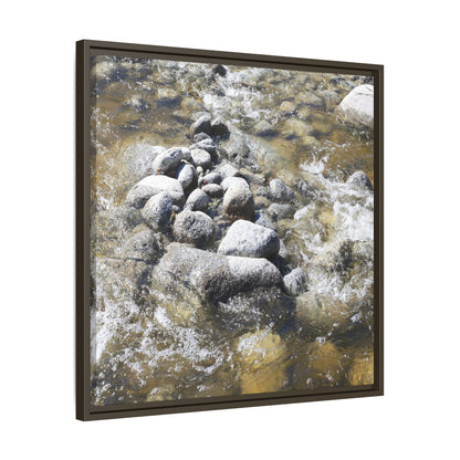 Mountain Stream Flow - Unique Stretched Canvas Wall Art - Art By Earth