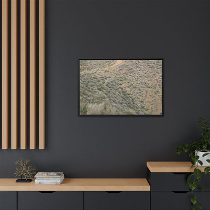 Arid Landscape with Winding Path - Unique Stretched Canvas Wall Art - Art By Earth