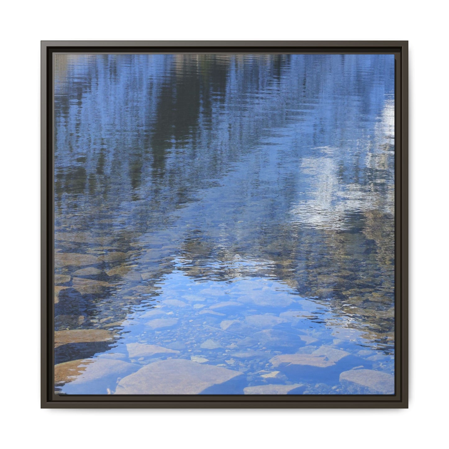 Reflected Stones - Unique Stretched Canvas Wall Art