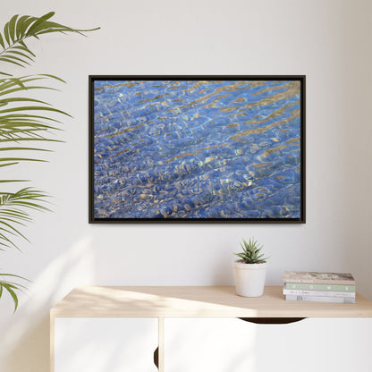 Aqua Fragments - Unique Stretched Canvas Wall Art