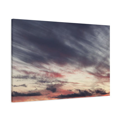 Sunset Over Mountains - Unique Frameless Canvas Wall Art - Art By Earth