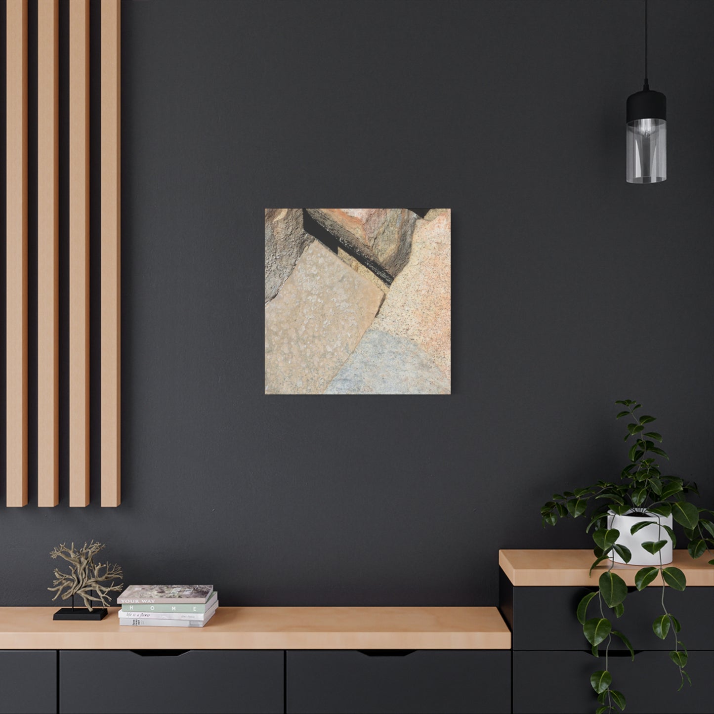 Stone Fragments - Unique Frameless Canvas Wall Art - Art By Earth