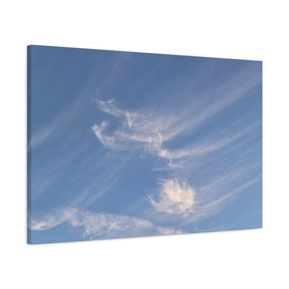 Wispy Whispers of Azure - Unique Frameless Canvas Wall Art - Art By Earth