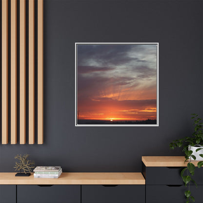 Fiery Horizon - Unique Stretched Canvas Wall Art - Art By Earth