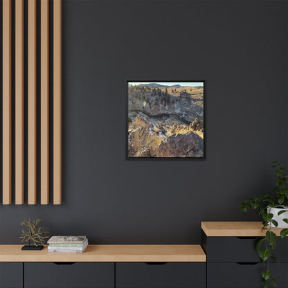 Fractured Landscape at Dawn - Unique Stretched Canvas Wall Art