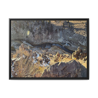 Fractured Landscape at Dawn - Unique Stretched Canvas Wall Art