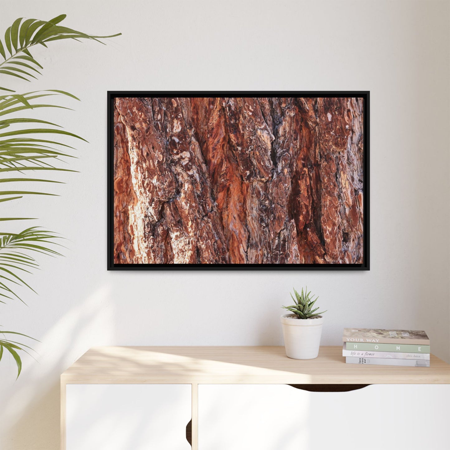 Wooden Mosaic - Unique Stretched Canvas Wall Art