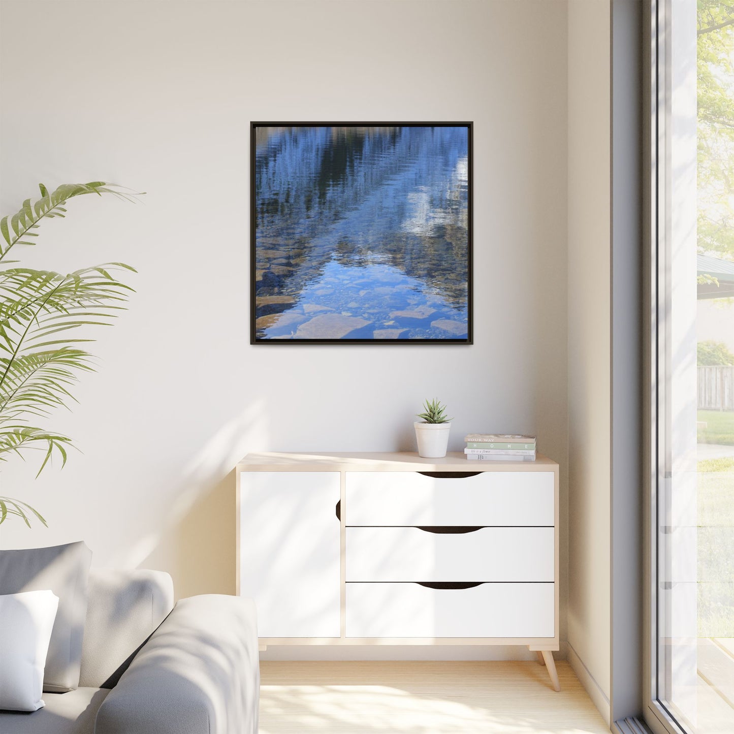 Reflected Stones - Unique Stretched Canvas Wall Art