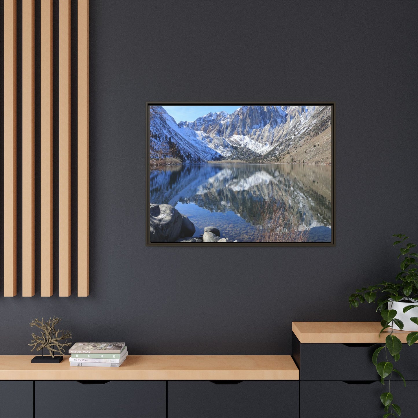 Reflections of Stillness - Unique Stretched Canvas Wall Art