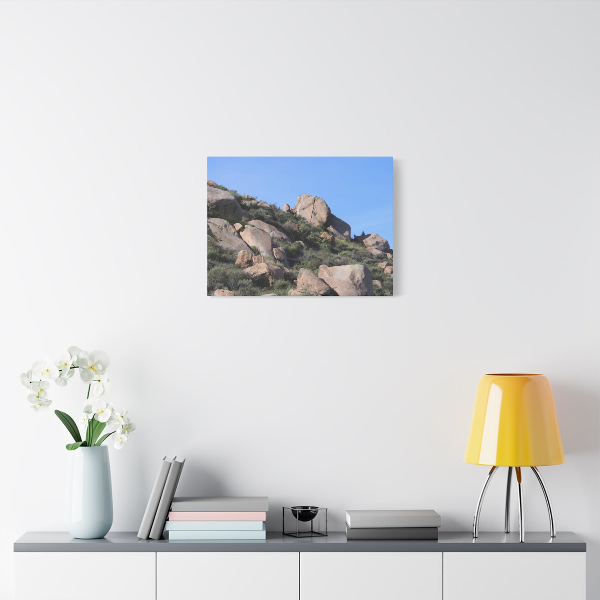 Desert Boulder Formation - Unique Frameless Canvas Wall Art - Art By Earth