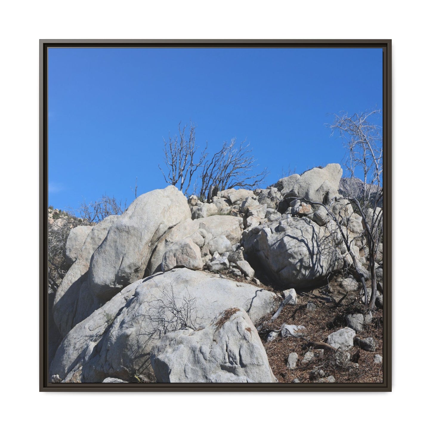 Barren Landscape with Boulder Formations - Unique Stretched Canvas Wall Art - Art By Earth
