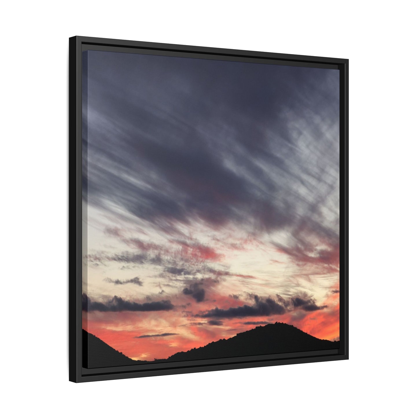 Fiery Sky at Dusk - Unique Stretched Canvas Wall Art - Art By Earth