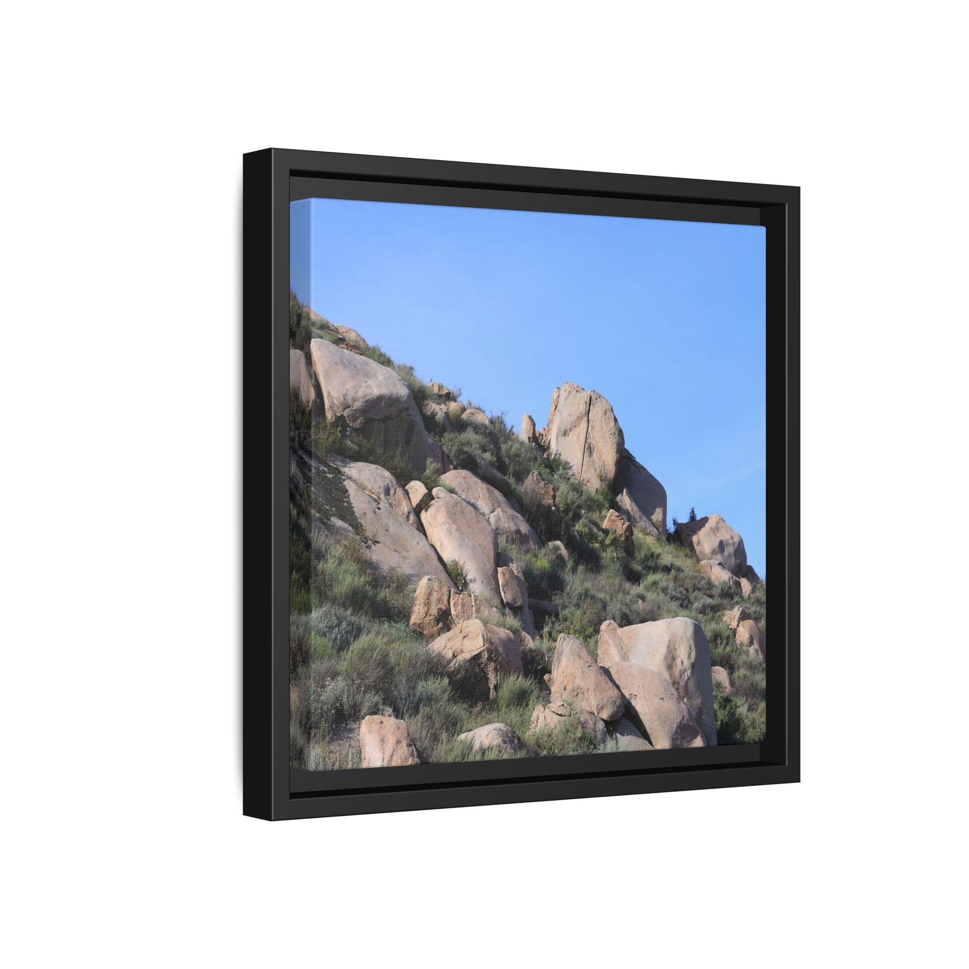 Ancient Boulders in Arid Landscape - Unique Stretched Canvas Wall Art - Art By Earth