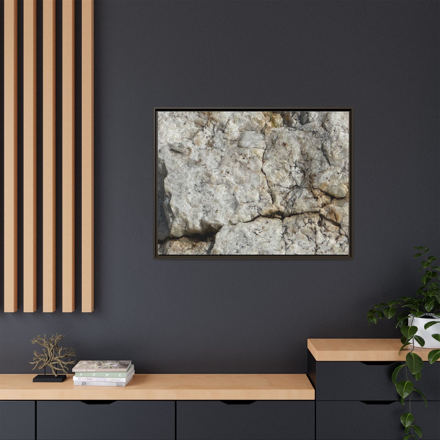 Weathered Limestone Formation - Unique Stretched Canvas Wall Art - Art By Earth