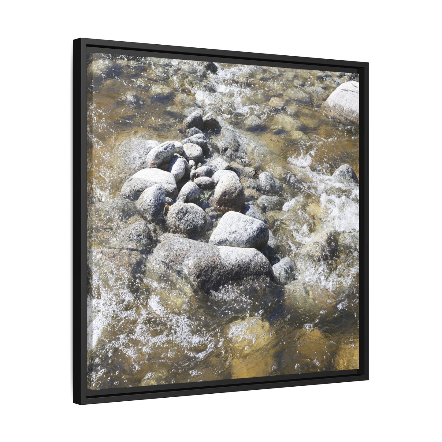 Mountain Stream Flow - Unique Stretched Canvas Wall Art - Art By Earth