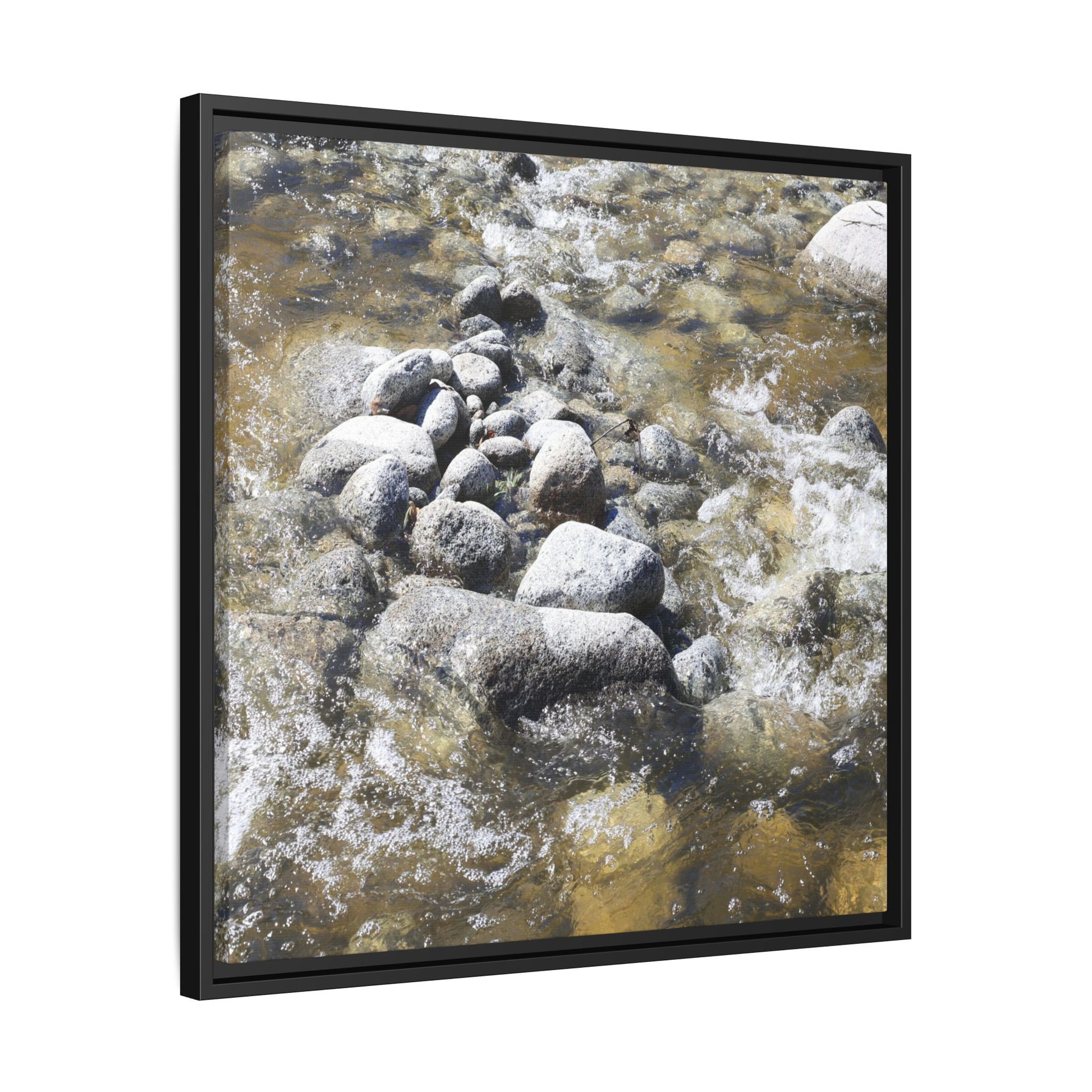 Mountain Stream Flow - Unique Stretched Canvas Wall Art - Art By Earth