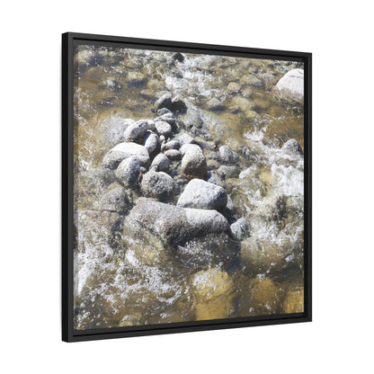 Mountain Stream Flow - Unique Stretched Canvas Wall Art - Art By Earth