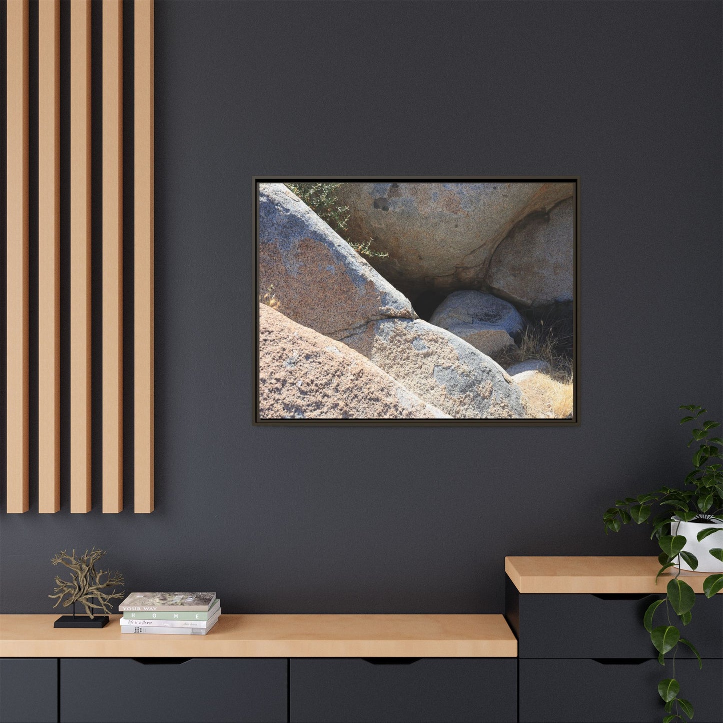 Boulder Shelter - Unique Stretched Canvas Wall Art