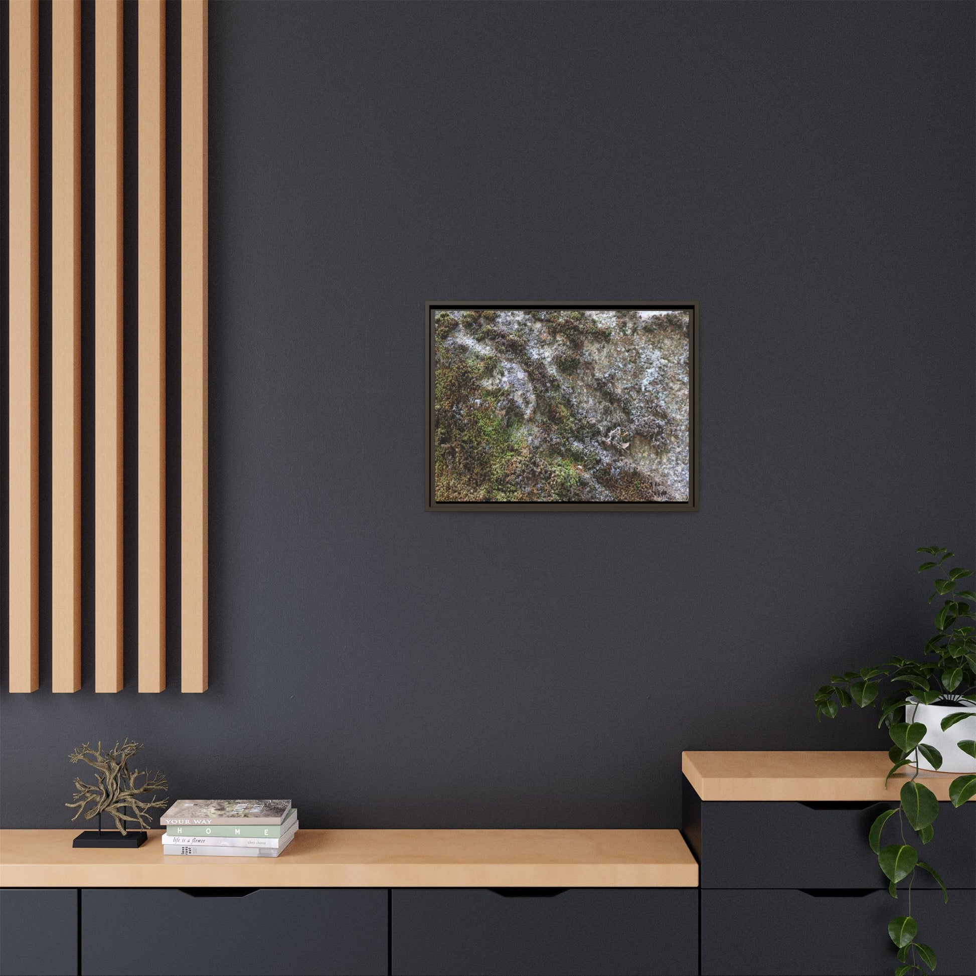 Mossy Whispers - Unique Stretched Canvas Wall Art - Art By Earth