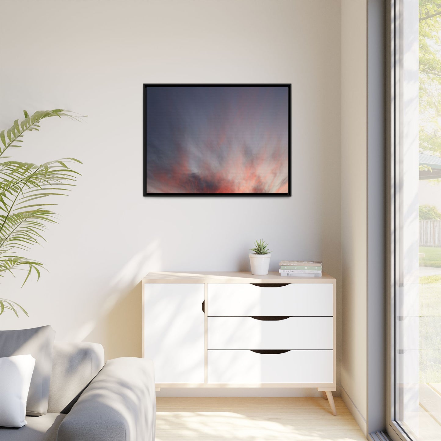 Celestial Blaze - Unique Stretched Canvas Wall Art - Art By Earth