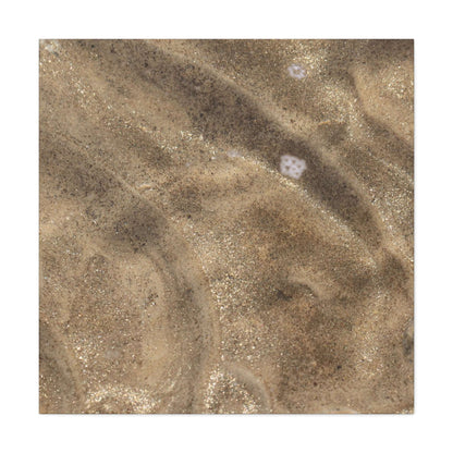 Sandy Shore Impressions - Unique Frameless Canvas Wall Art - Art By Earth