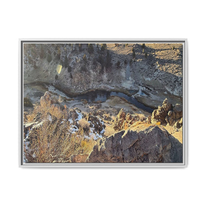 Fractured Landscape at Dawn - Unique Stretched Canvas Wall Art