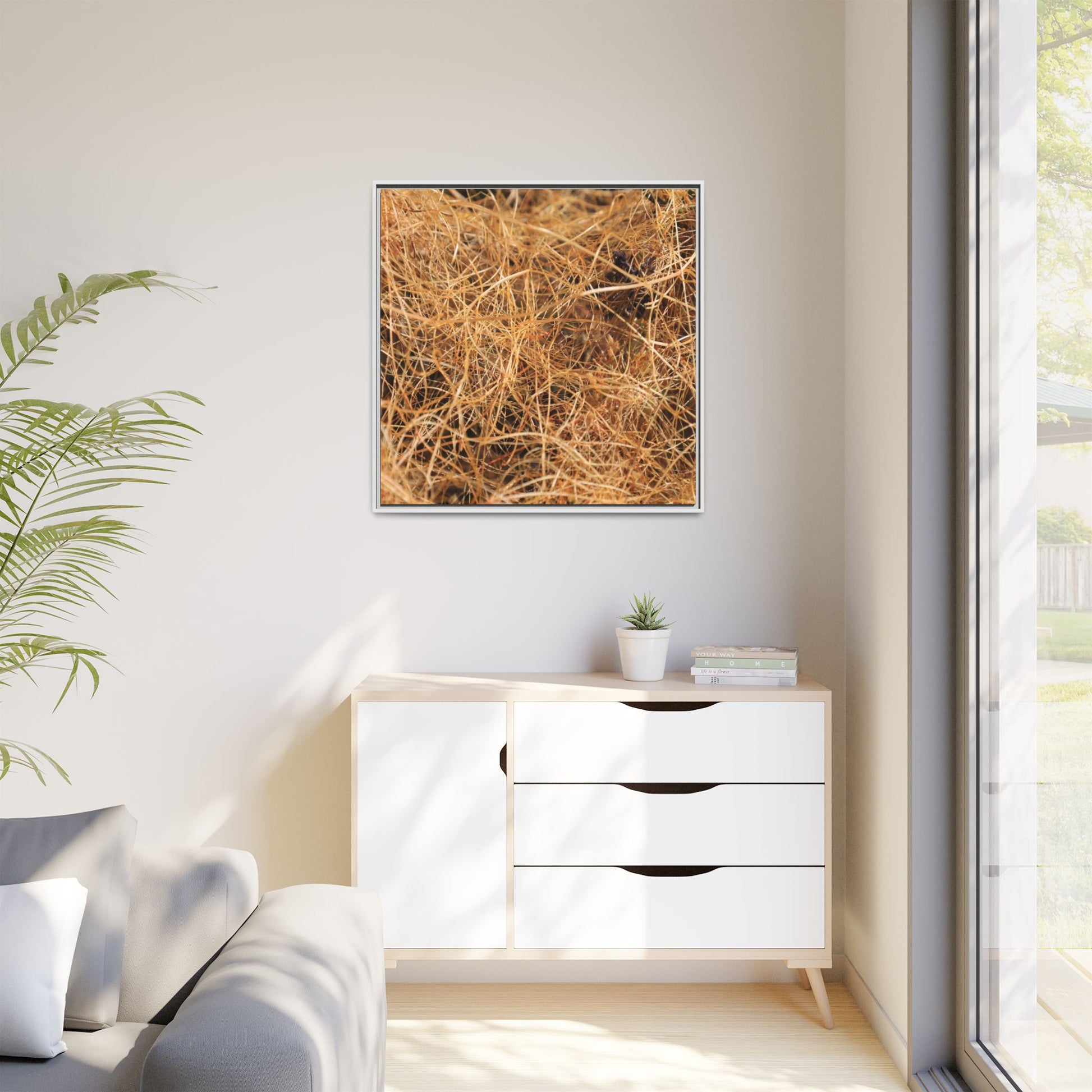 Dried Grass - Unique Stretched Canvas Wall Art - Art By Earth