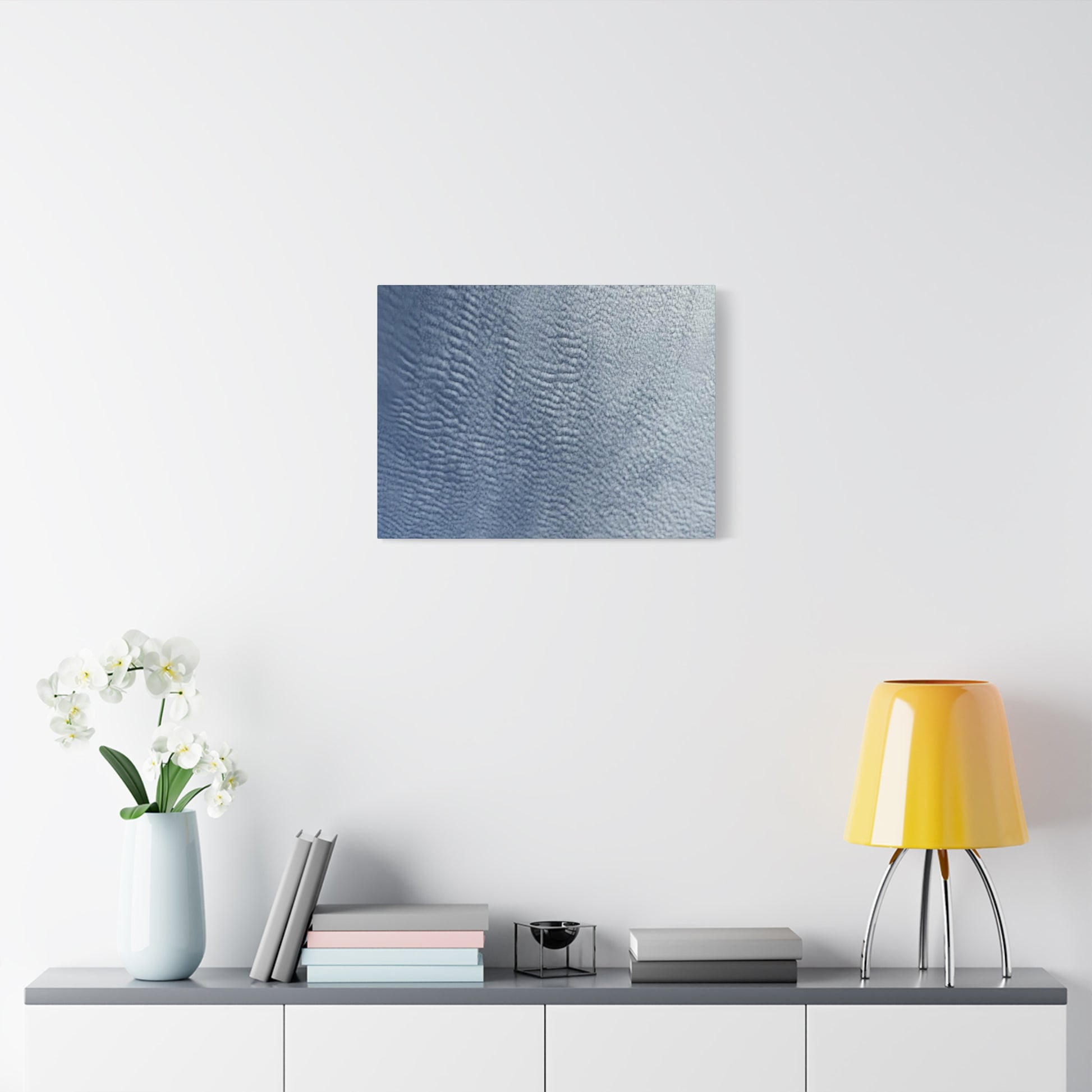 Rippling Echoes of Cerulean Stillness - Unique Frameless Canvas Wall Art - Art By Earth