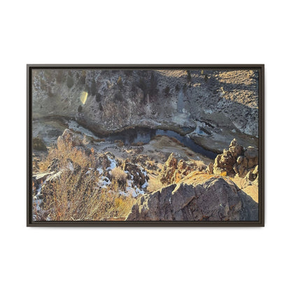 Fractured Landscape at Dawn - Unique Stretched Canvas Wall Art